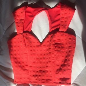 Bright orange crop top Arden B sz xsmall